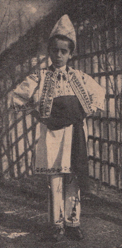 Romanian boy in the old folk costume